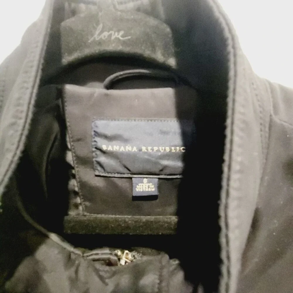 Banana Republic Black Bomber Jacket Small Lightweight Outwear Minimalist‎ Layer - Picture 8 of 12